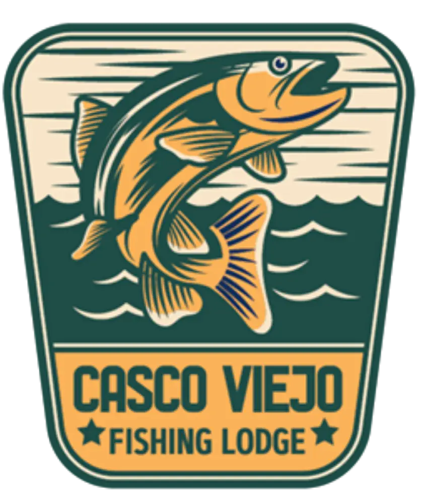 Logotipo casco viejo fishing lodge